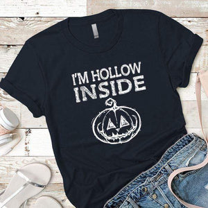 Hollow Inside Premium Tees T-Shirts CustomCat Midnight Navy X-Small 