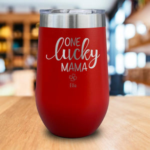 PERSONALIZED Lucky Mama Engraved Wine Tumbler