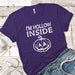 Hollow Inside Premium Tees T-Shirts CustomCat Purple Rush/ X-Small 