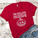 Hollow Inside Premium Tees T-Shirts CustomCat Red X-Small 