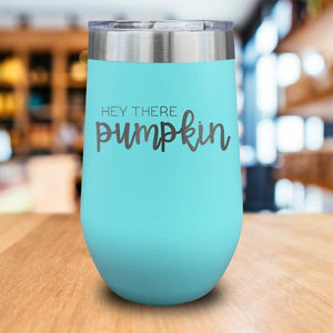 Hello There Pumpkin Engraved Wine Tumbler
