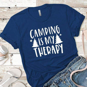 Camping Therapy Premium Tees T-Shirts CustomCat Royal X-Small 