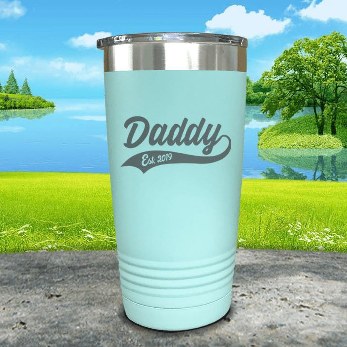 Daddy Est (CUSTOM) Engraved Tumbler Tumbler ZLAZER 20oz Tumbler Mint 