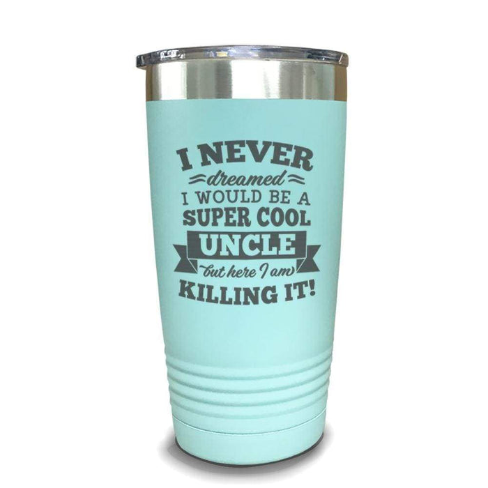 Super Cool Uncle Engraved Tumbler Engraved Tumbler ZLAZER 20oz Tumbler Mint 