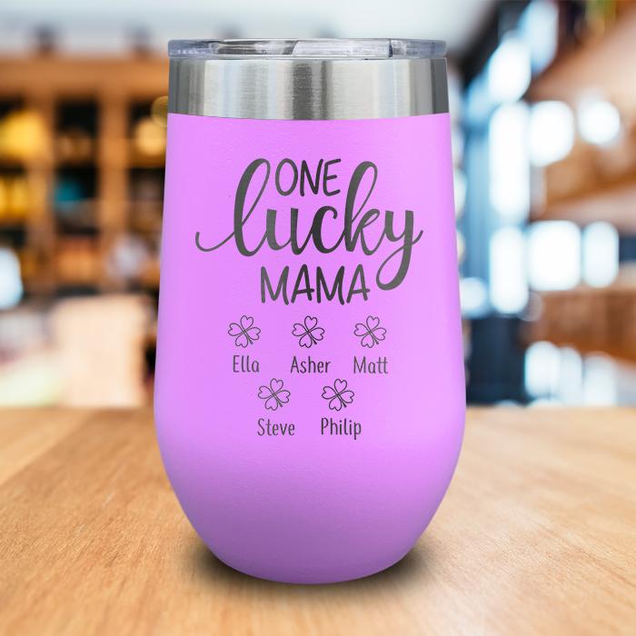 PERSONALIZED Lucky Mama Engraved Wine Tumbler