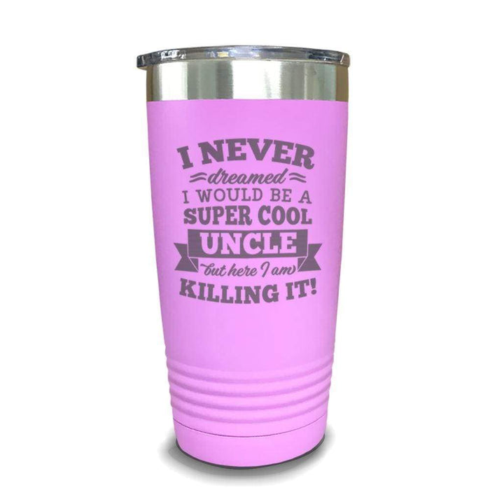 Super Cool Uncle Engraved Tumbler Engraved Tumbler ZLAZER 20oz Tumbler Lavender 