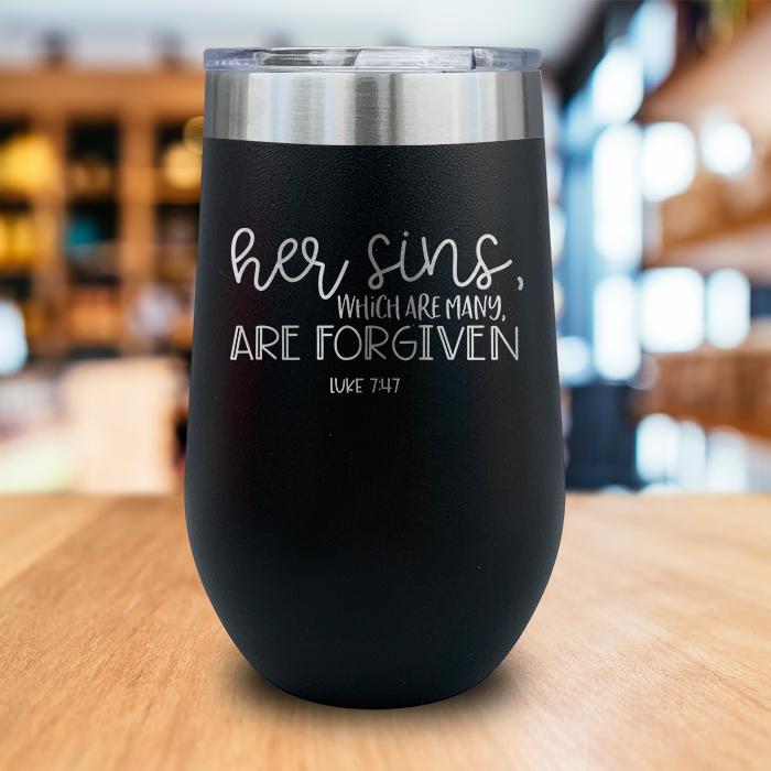 Her Sins Engraved Wine Tumbler