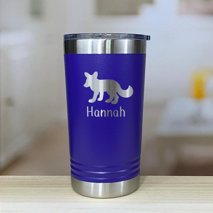 Personalized Fox Kids Engraved Tumbler