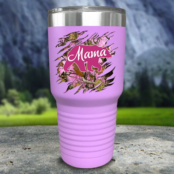 Papa And Mama Bear Camo Ripped Color Printed Tumblers