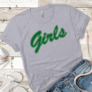 Famous Girls Premium Tees T-Shirts CustomCat X-Small Green 