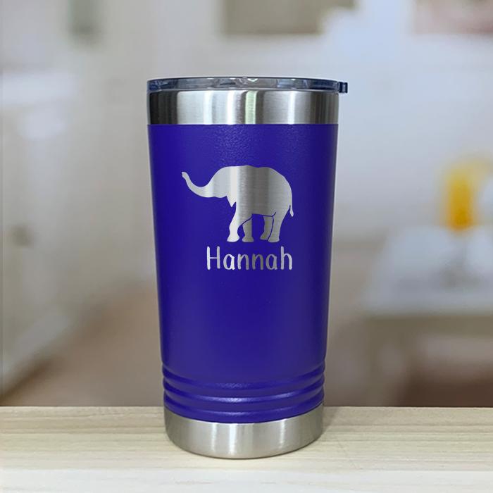 Personalized Elephant Kids Engraved Tumbler