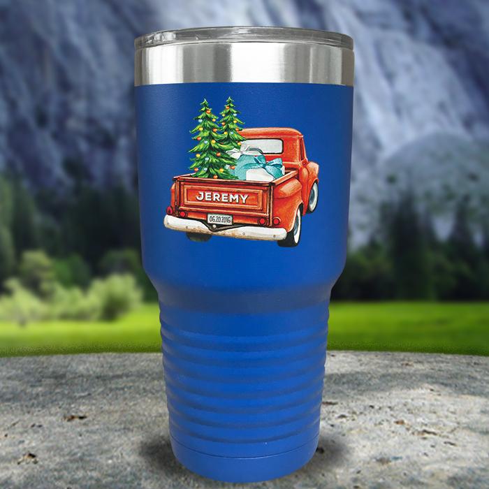 Christmas Truck Personalized Color Printed Tumblers