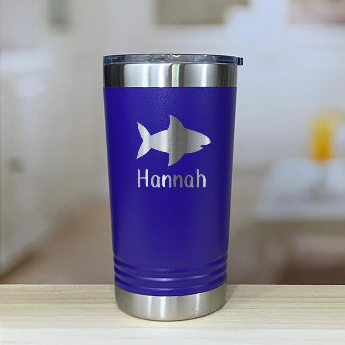 Personalized Shark Kids Engraved Tumbler