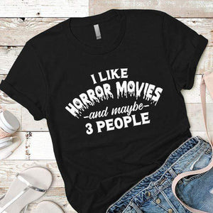 Horror Movies Premium Tees T-Shirts CustomCat Black X-Small 