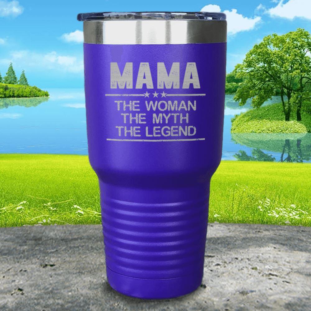 Mama The Woman Myth Legend Engraved Tumbler Tumbler ZLAZER 30oz Tumbler Royal Purple 