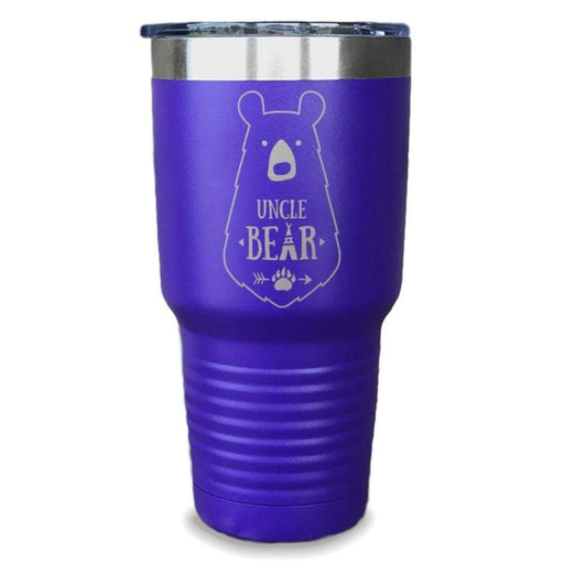 Uncle Bear Engraved Tumbler Engraved Tumbler ZLAZER 30oz Tumbler Royal Purple 