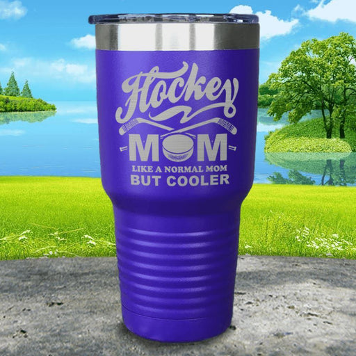 Hockey Mom But Cooler Engraved Tumblers Tumbler ZLAZER 30oz Tumbler Royal Purple 