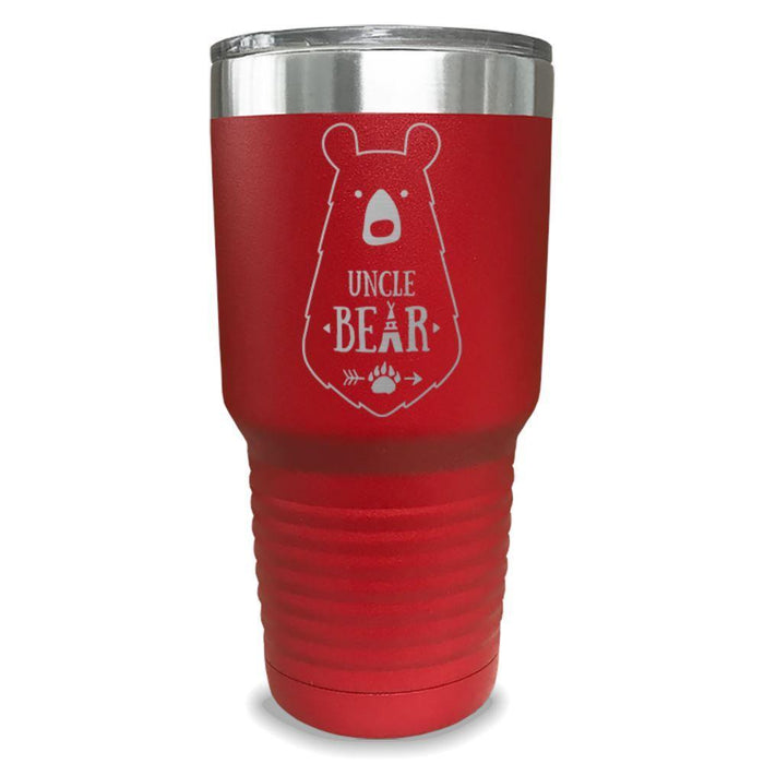 Uncle Bear Engraved Tumbler Engraved Tumbler ZLAZER 30oz Tumbler Red 