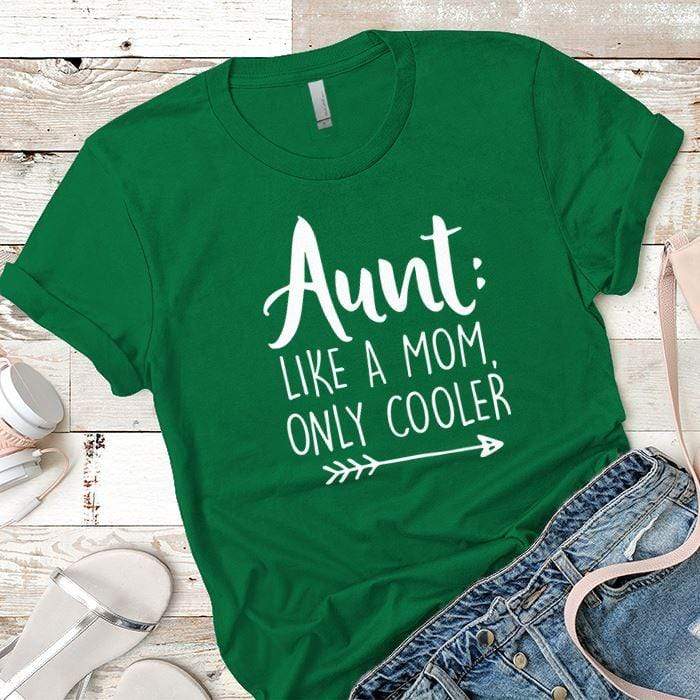 Aunt Premium Tees T-Shirts CustomCat Kelly Green X-Small 