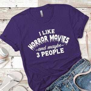 Horror Movies Premium Tees T-Shirts CustomCat Purple Rush/ X-Small 