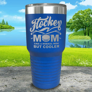 Hockey Mom But Cooler Engraved Tumblers Tumbler ZLAZER 30oz Tumbler Blue 