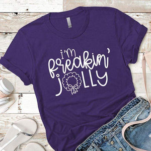 I'm Freakin Jolly Premium Tees T-Shirts CustomCat Purple Rush/ X-Small 