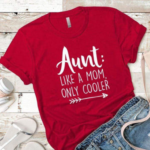 Aunt Premium Tees T-Shirts CustomCat Red X-Small 