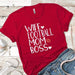 Football Mom Boss Premium Tees T-Shirts CustomCat Red X-Small 