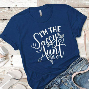 Sassy Aunt Premium Tees T-Shirts CustomCat Royal X-Small 