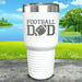 Football Dad Engraved Tumbler Tumbler ZLAZER 30oz Tumbler White 