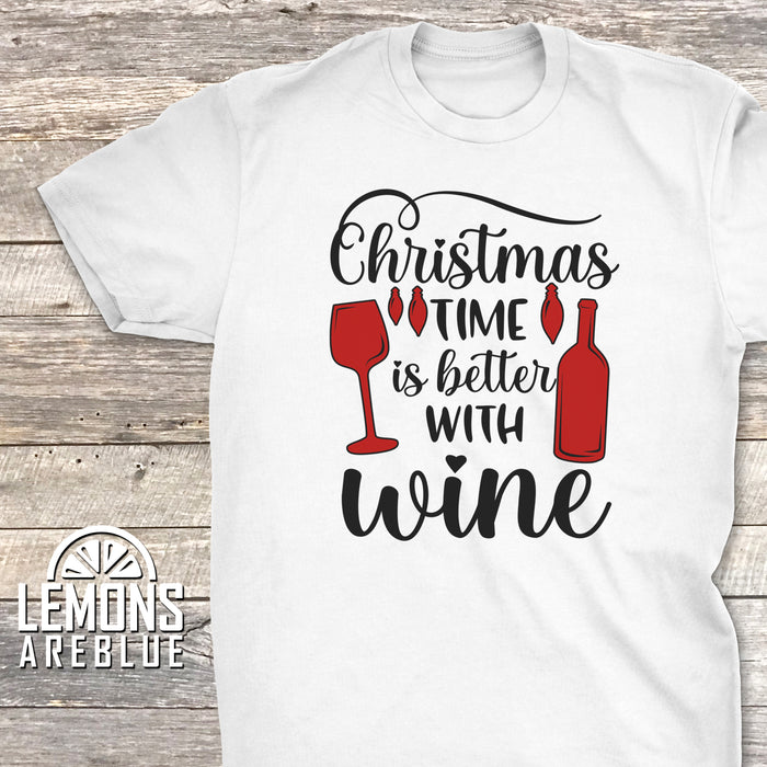 Christmas Time Is Better With Wine Premium Tee