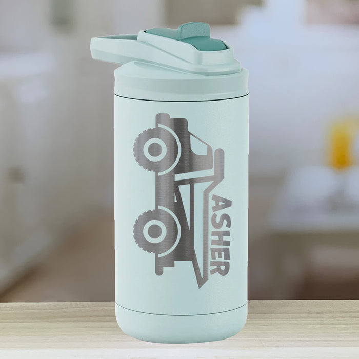 Personalized Dump Truck Kids Water Bottle Tumblers