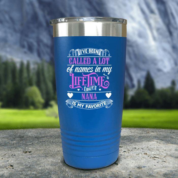 Personalized Grandparents Color Printed Tumblers Tumbler Nocturnal Coatings 20oz Tumbler Blue 