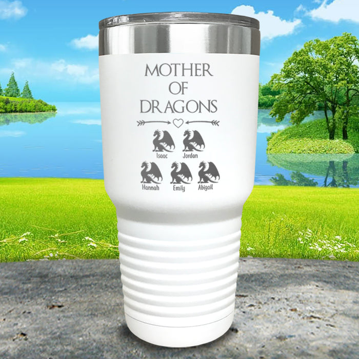 Mother Of Dragons (CUSTOM) With Kid's Name Engraved Tumblers