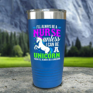 Nurse Unicorn Color Printed Tumblers Tumbler Nocturnal Coatings 20oz Tumbler Blue 
