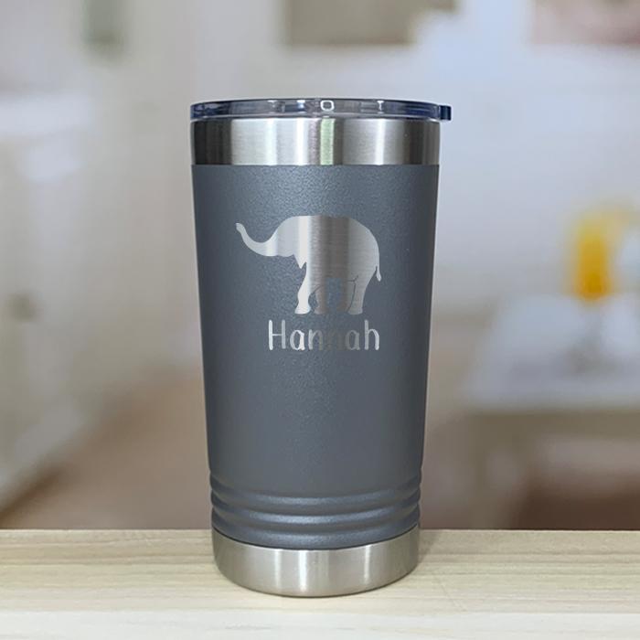 Personalized Elephant Kids Engraved Tumbler