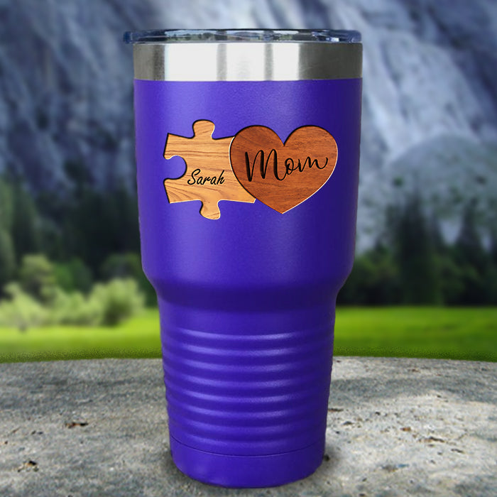 Mom And Dad Puzzle Personalized Color Printed Tumblers