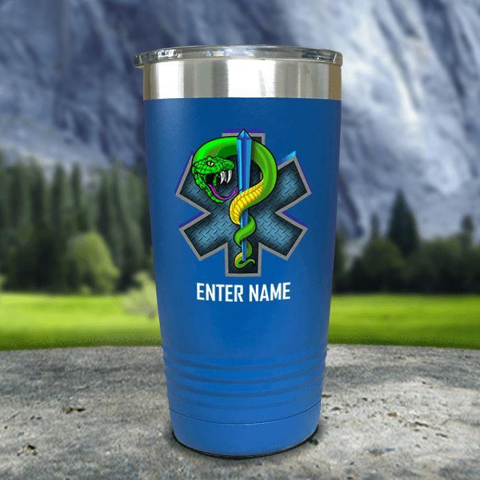 Personalized EMT Color Printed Tumblers Tumbler ZLAZER 20oz Tumbler Blue 