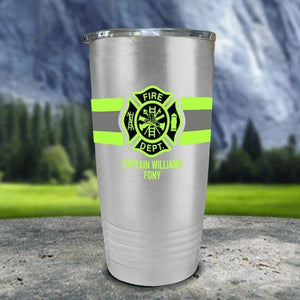 Personalized Firefighter FULL Wrap Color Printed Tumblers Tumbler Nocturnal Coatings 20oz Tumbler Stainless Steel 