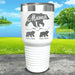 Mama Bear (CUSTOM) With Child's Name Engraved Tumblers Tumbler ZLAZER 30oz Tumbler White 