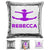 Competitive Cheerleader Personalized Magic Sequin Pillow Pillow GLAM Silver Purple 