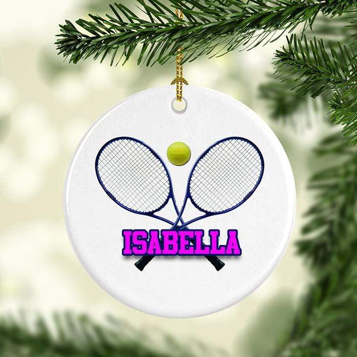 Tennis Personalized Ceramic Ornaments