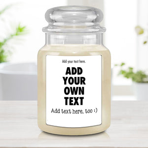Personalized Candles - Upload your Own Text