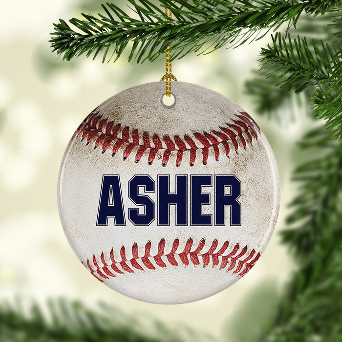 Baseball Personalized Ceramic Ornaments