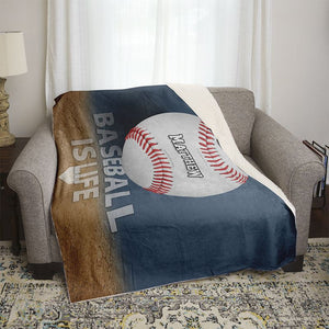 Personalized Softball & Baseball is Life Blankets