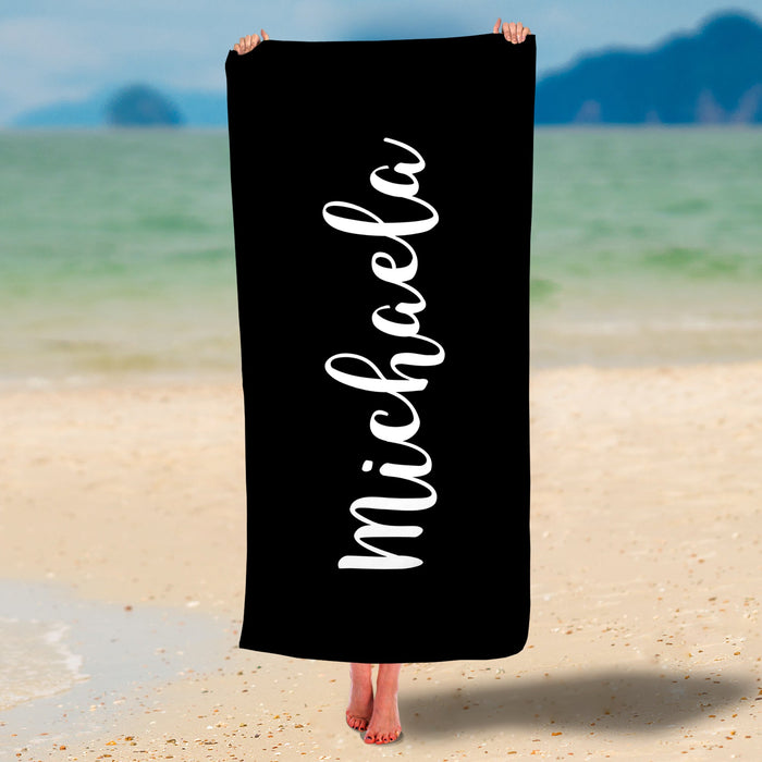 Personalized Scripty Style Name Premium Beach/Pool Towel