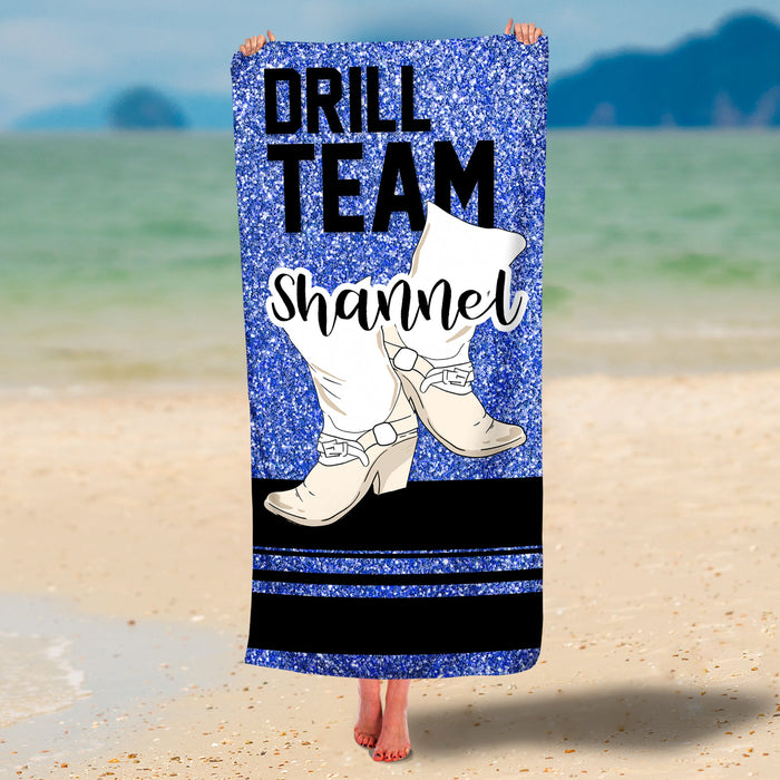 Personalized Drill Team Premium Beach/Pool Towel