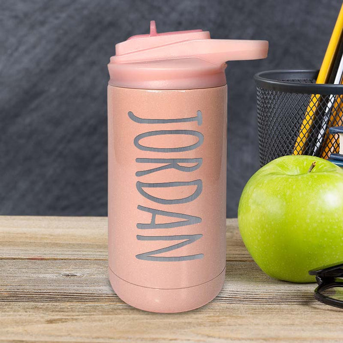 Personalized Kids Water Bottle Tumblers with Laser Engraved Name