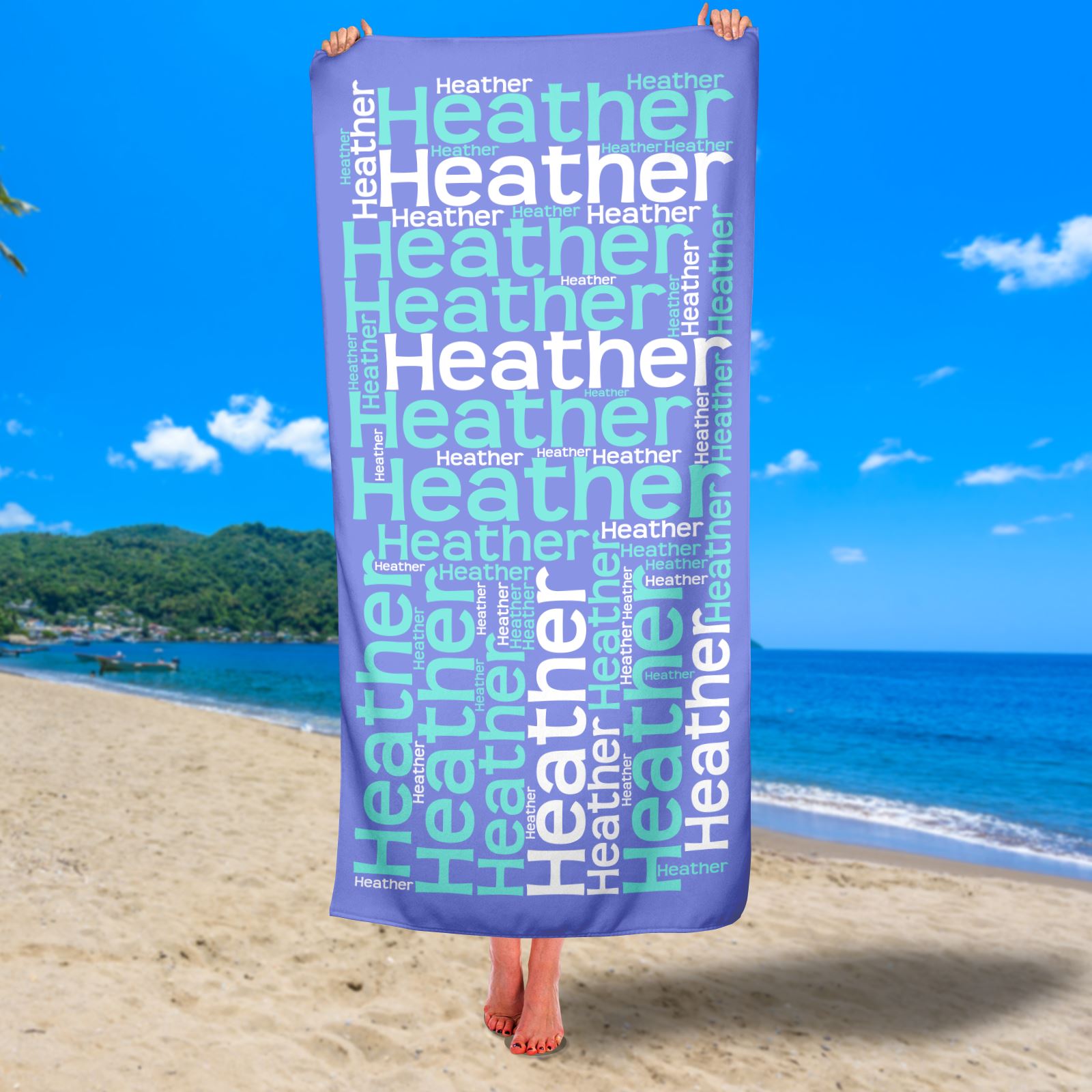 Personalized Names Premium Beach/Pool Towel