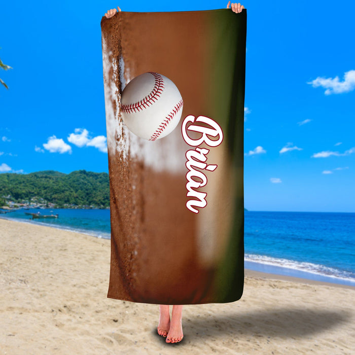 Personalized Baseball Field Premium Beach/Pool Towel